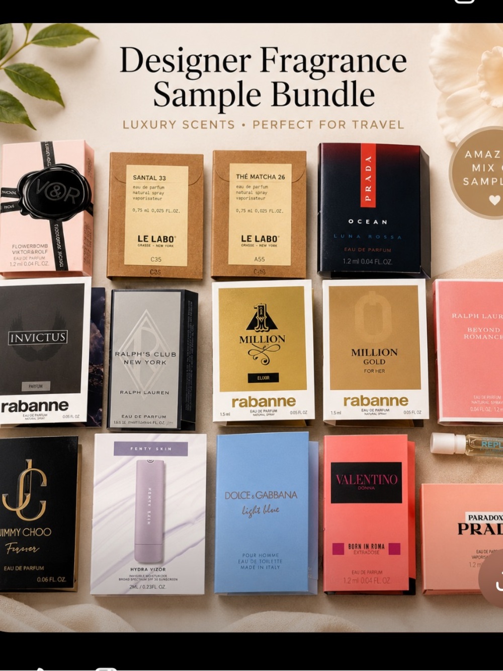 Designer Fragrance & Beauty Sample Bundle
